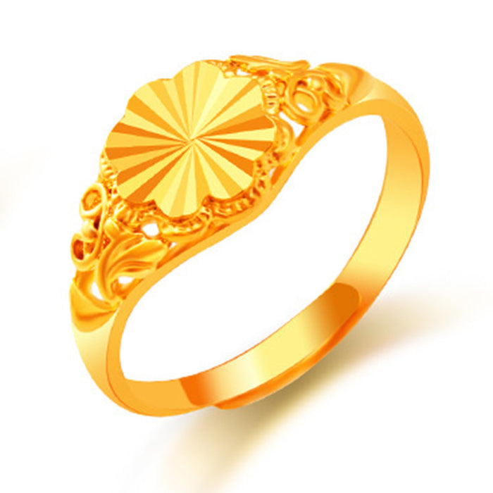 Wholesale Copper Gold Plated Adjustable Ring JDC-RS-XinS001