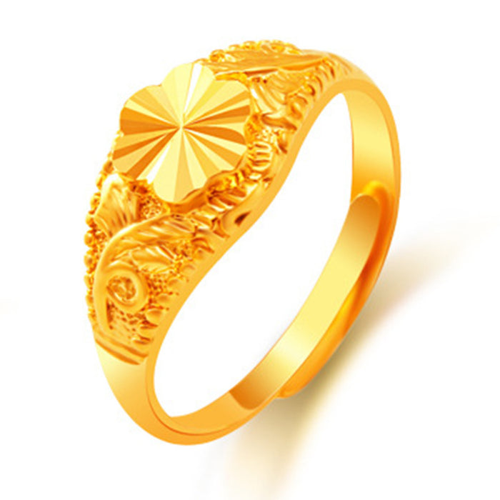 Wholesale Copper Gold Plated Adjustable Ring JDC-RS-XinS001