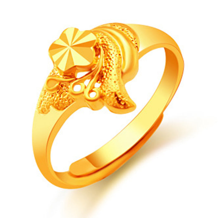 Wholesale Copper Gold Plated Adjustable Ring JDC-RS-XinS001