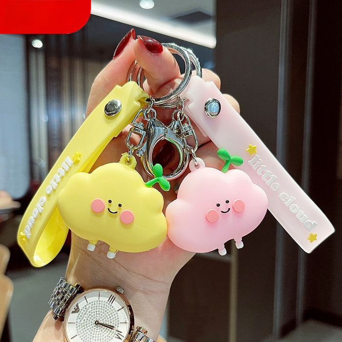 Jewelry WholesaleWholesale cartoon soft glue doll grass cloud keychain JDC-KC-GSXM066 Keychains 萌叙 %variant_option1% %variant_option2% %variant_option3%  Factory Price JoyasDeChina Joyas De China