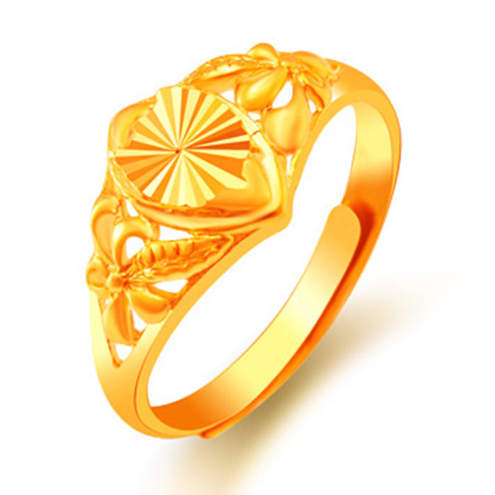 Wholesale Copper Gold Plated Adjustable Ring JDC-RS-XinS001