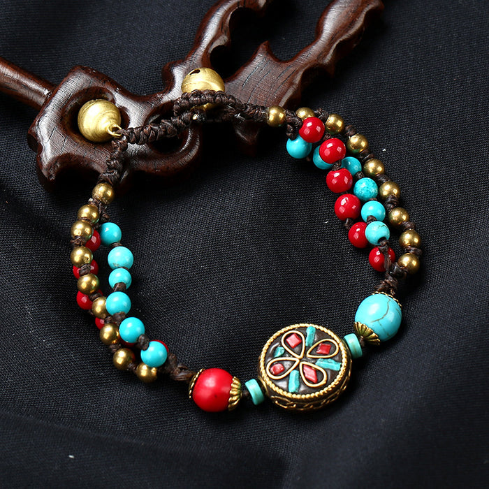 Wholesale Woven Handmade Nepalese Bead Bracelet MOQ≥3 JDC-BT-JMC001