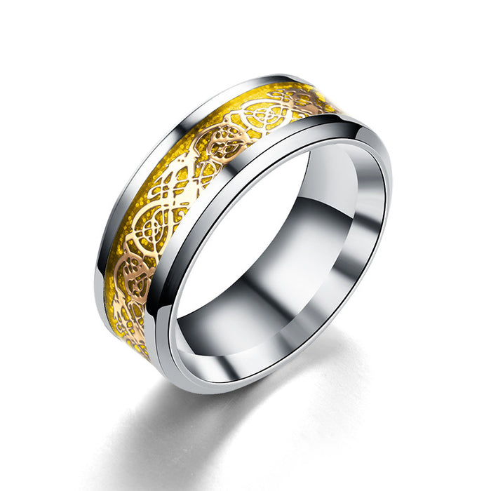 Jewelry WholesaleWholesale dragon pattern stainless steel ring JDC-RS-ts094 Rings 腾穗 %variant_option1% %variant_option2% %variant_option3%  Factory Price JoyasDeChina Joyas De China