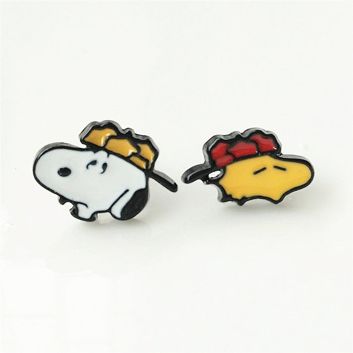 Jewelry WholesaleWholesale Cartoon Peanut Little Yellow Bird Stud Earrings (F) MOQ≥2 JDC-ES-MOSHU006 Earrings 舒莫 %variant_option1% %variant_option2% %variant_option3%  Factory Price JoyasDeChina Joyas De China