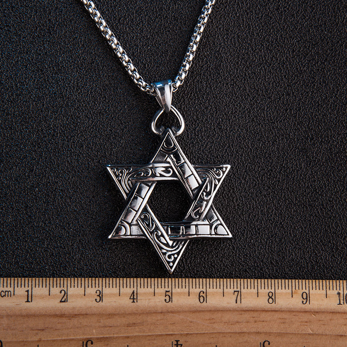 Wholesale Double Sided Hexagram Pendant Fashion Versatile Student Pendant JDC-CS-xiaonuo001