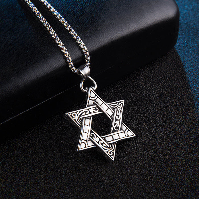 Wholesale Double Sided Hexagram Pendant Fashion Versatile Student Pendant JDC-CS-xiaonuo001