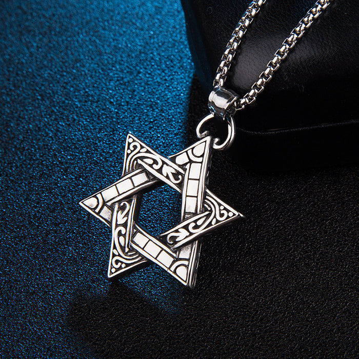 Wholesale Double Sided Hexagram Pendant Fashion Versatile Student Pendant JDC-CS-xiaonuo001