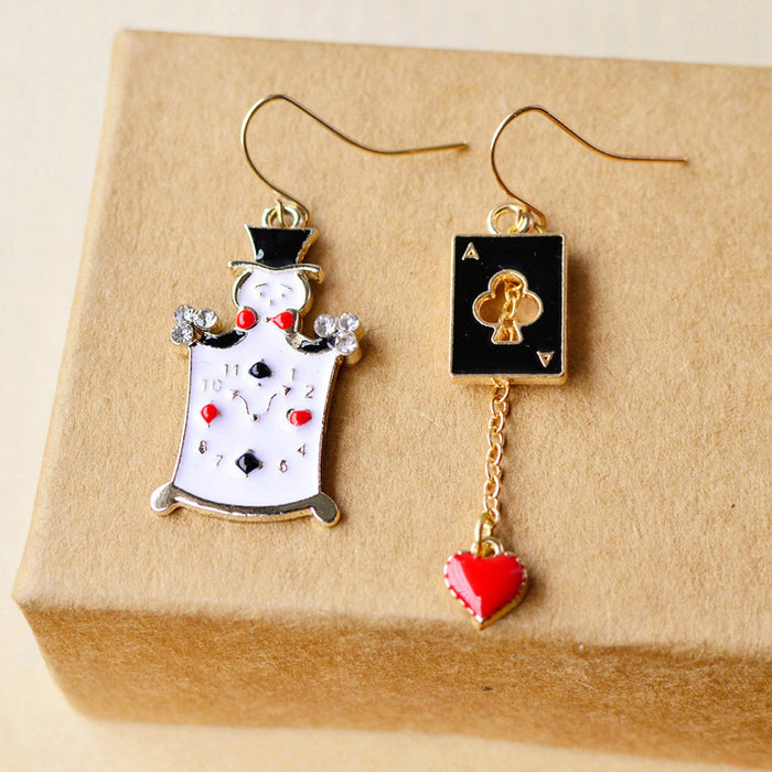 Jewelry WholesaleWholesale creative cute playing cards villain earrings JDC-ES-naiseng002 Earrings 奈森 %variant_option1% %variant_option2% %variant_option3%  Factory Price JoyasDeChina Joyas De China