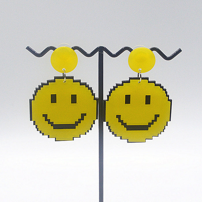 Jewelry WholesaleWholesale Acrylic Smiley Sun Flower Petal Earrings JDC-ES-XNuo016 Earrings 协诺 %variant_option1% %variant_option2% %variant_option3%  Factory Price JoyasDeChina Joyas De China