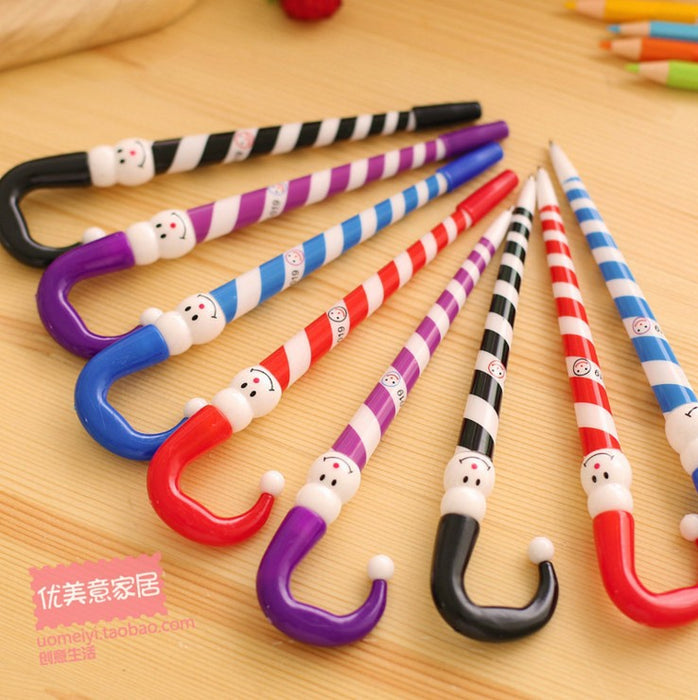 Wholesale Ballpoint Pen Plastic Cartoon Christmas Snowman Cute Umbrella Pen JDC-BP-CaiW011