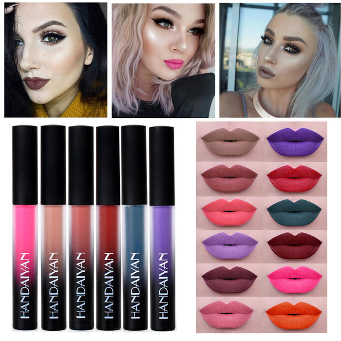 Jewelry WholesaleWholesale matte velvet matte long lasting liquid lipstick JDC-MK-HDY016 lipstick 韩黛妍 %variant_option1% %variant_option2% %variant_option3%  Factory Price JoyasDeChina Joyas De China