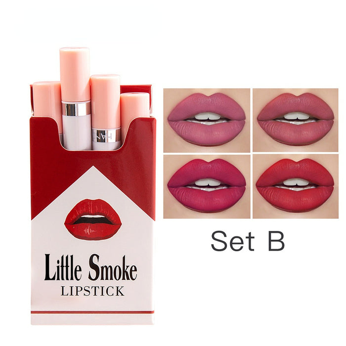 Wholesale Cigarette Matte Velvet Matte Moisturizing Lipstick Set JDC-MK-HDY017