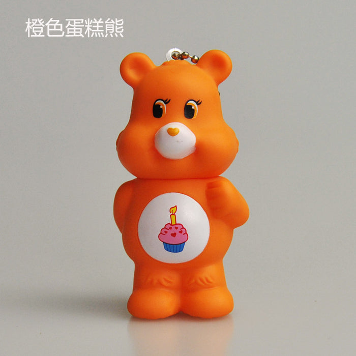 Wholesale Keychains For Backpacks Cute bears love bear doll rainbow bear lucky bear bag pendant MOQ≥3 JDC-KC-JYF001