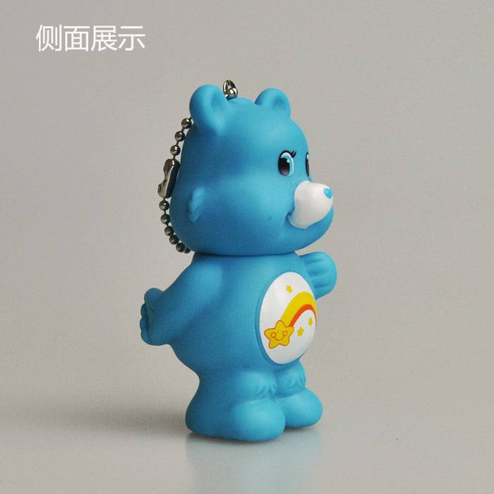 Wholesale Keychains For Backpacks Cute bears love bear doll rainbow bear lucky bear bag pendant MOQ≥3 JDC-KC-JYF001