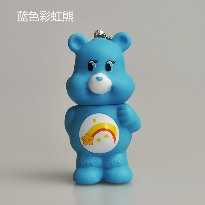 Wholesale Keychains For Backpacks Cute bears love bear doll rainbow bear lucky bear bag pendant MOQ≥3 JDC-KC-JYF001