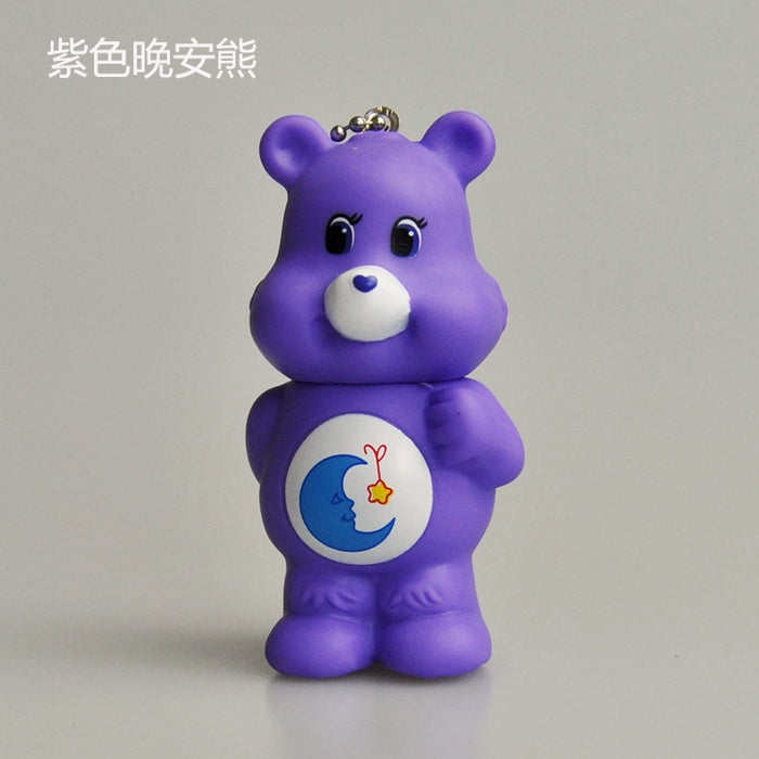 Wholesale Keychains For Backpacks Cute bears love bear doll rainbow bear lucky bear bag pendant MOQ≥3 JDC-KC-JYF001