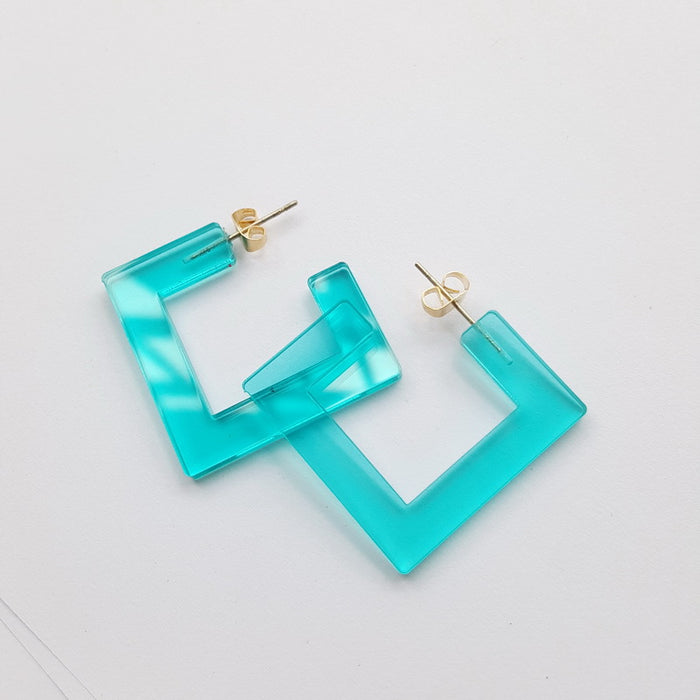 Jewelry WholesaleWholesale acrylic round earrings JDC-ES-XUEP021 Earrings 雪帕 %variant_option1% %variant_option2% %variant_option3%  Factory Price JoyasDeChina Joyas De China