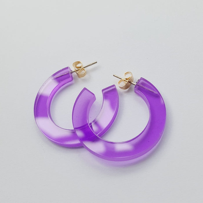 Jewelry WholesaleWholesale acrylic round earrings JDC-ES-XUEP021 Earrings 雪帕 %variant_option1% %variant_option2% %variant_option3%  Factory Price JoyasDeChina Joyas De China