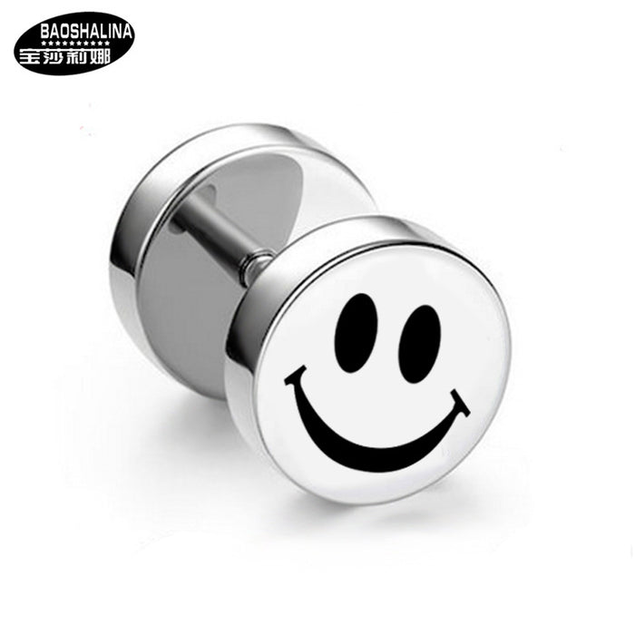 Jewelry WholesaleWholesale Titanium Steel Barbell Single Men's Stud Earrings JDC-ES-GSBSL022 Earrings 宝莎莉娜 %variant_option1% %variant_option2% %variant_option3%  Factory Price JoyasDeChina Joyas De China