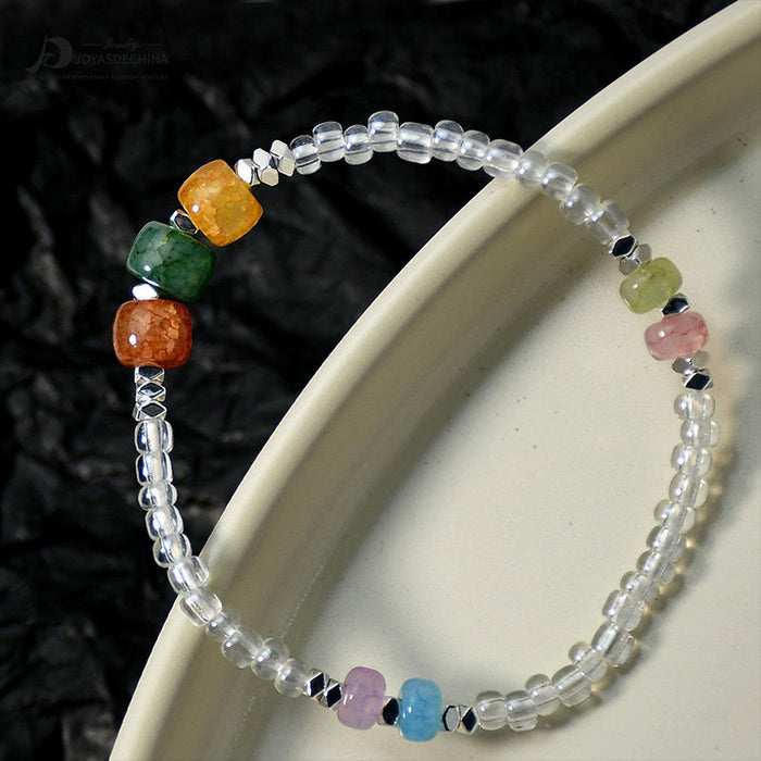 Wholesale Bracelet Broken Silver Few Taels Colorful Popped Crystal Beads JDC-BT-YouF005