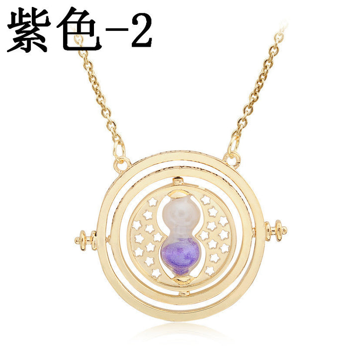 Jewelry WholesaleWholesale Metal Time Converter Hourglass Rotating Alloy Necklace MOQ≥2 JDC-NE-ZJ014 Necklaces 志嘉 %variant_option1% %variant_option2% %variant_option3%  Factory Price JoyasDeChina Joyas De China