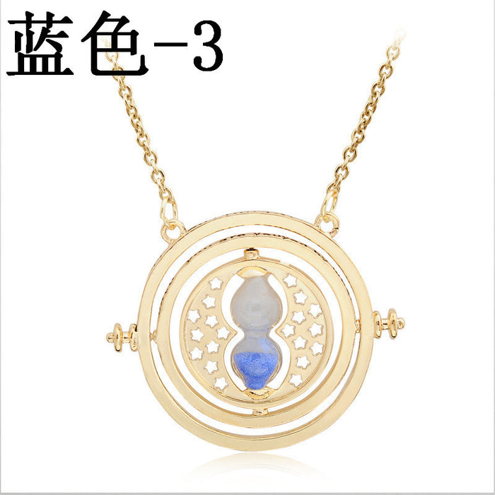 Jewelry WholesaleWholesale Metal Time Converter Hourglass Rotating Alloy Necklace MOQ≥2 JDC-NE-ZJ014 Necklaces 志嘉 %variant_option1% %variant_option2% %variant_option3%  Factory Price JoyasDeChina Joyas De China