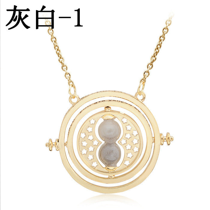 Jewelry WholesaleWholesale Metal Time Converter Hourglass Rotating Alloy Necklace MOQ≥2 JDC-NE-ZJ014 Necklaces 志嘉 %variant_option1% %variant_option2% %variant_option3%  Factory Price JoyasDeChina Joyas De China