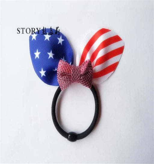 Jewelry WholesaleWholesale 4th of July Independence Day Rabbit Ears Striped Star Bow Headband MOQ≥2 JDC-HS-Yibaif001 Hair Scrunchies 伊百分 %variant_option1% %variant_option2% %variant_option3%  Factory Price JoyasDeChina Joyas De China