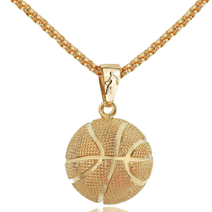 Wholesale Basketball Pendant Stainless Steel Necklace JDC-NE-GSHC015