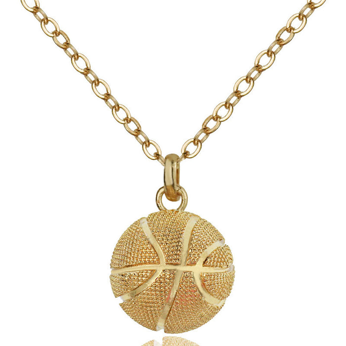 Wholesale Basketball Pendant Stainless Steel Necklace JDC-NE-GSHC015