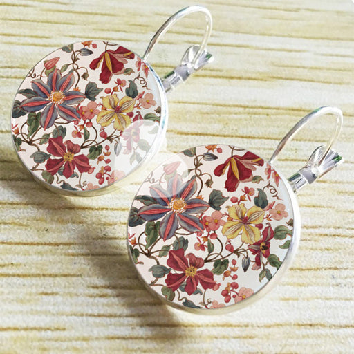 Jewelry WholesaleWholesale chrysanthemum earrings time gem earrings diy MOQ≥2 JDC-ES-Fangt006 Earrings 芳拓 %variant_option1% %variant_option2% %variant_option3%  Factory Price JoyasDeChina Joyas De China