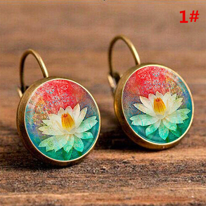 Wholesale Exquisite Vintage Time Gemstone Various Stud Earrings JDC-RS-Zhulong001