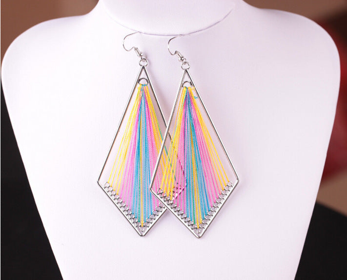 Wholesale Cyan Handmade Ethnic Style Earrings JDC-ES-dir002