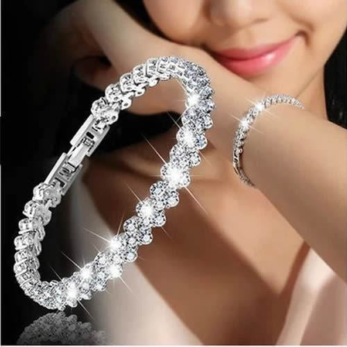 Jewelry WholesaleWholesale Simple Roman Crystal Bracelet with Diamonds JDC-BT-Zhulong001 Bracelet 驻龙 %variant_option1% %variant_option2% %variant_option3%  Factory Price JoyasDeChina Joyas De China