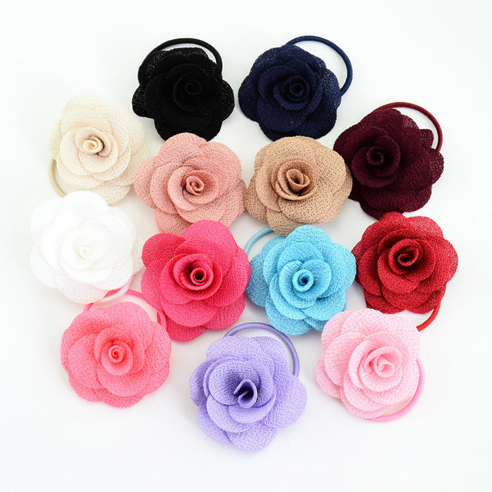 Wholesale children's headwear multi-layer three-dimensional big rose hair ring MOQ≥2 JDC-HS-YL063