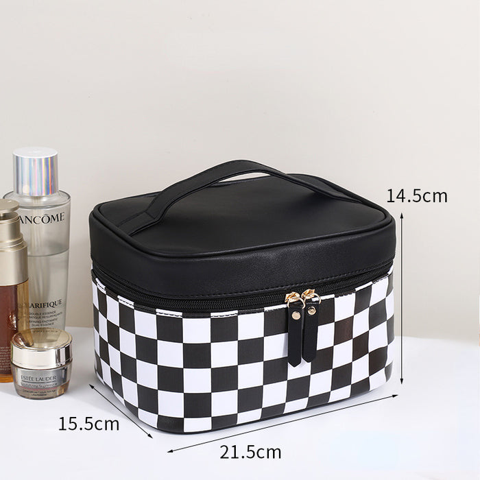 Wholesale storage bag pu large capacity portable cosmetic bag MOQ≥3 JDC-SB-Xiha002