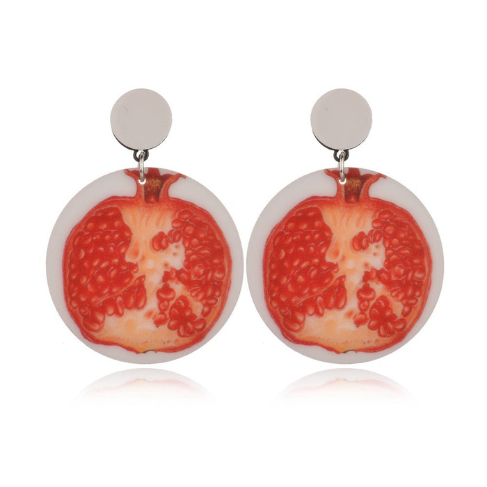 Jewelry WholesaleWholesale summer fresh fruit pomegranate acrylic cute cute Earrings JDC-ES-bq229 Earrings 倍强 %variant_option1% %variant_option2% %variant_option3%  Factory Price JoyasDeChina Joyas De China