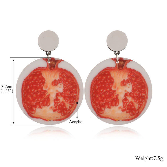 Jewelry WholesaleWholesale summer fresh fruit pomegranate acrylic cute cute Earrings JDC-ES-bq229 Earrings 倍强 %variant_option1% %variant_option2% %variant_option3%  Factory Price JoyasDeChina Joyas De China