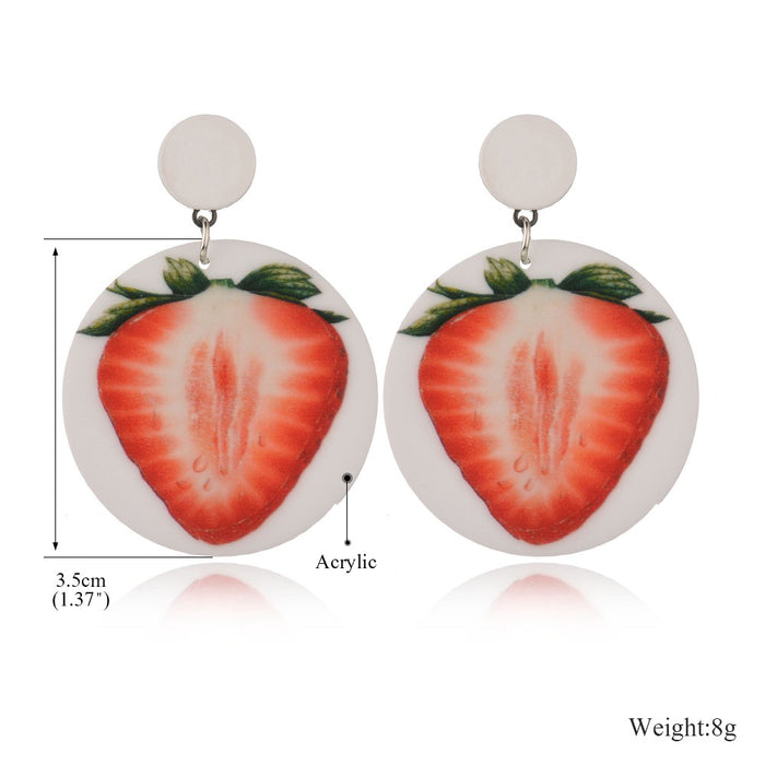 Jewelry WholesaleWholesale temperament sweet strawberry acrylic Earrings JDC-ES-bq230 Earrings 倍强 %variant_option1% %variant_option2% %variant_option3%  Factory Price JoyasDeChina Joyas De China