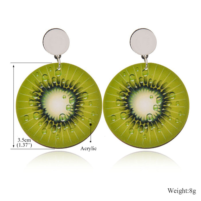 Jewelry WholesaleWholesale summer fresh fruit Kiwi acrylic Earrings JDC-ES-bq231 Earrings 倍强 %variant_option1% %variant_option2% %variant_option3%  Factory Price JoyasDeChina Joyas De China