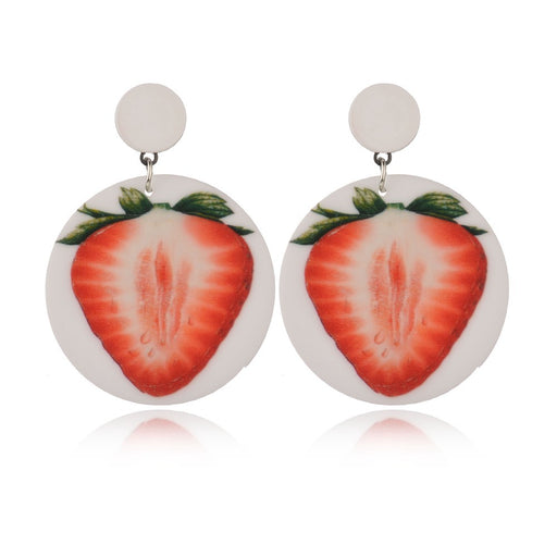 Jewelry WholesaleWholesale temperament sweet strawberry acrylic Earrings JDC-ES-bq230 Earrings 倍强 %variant_option1% %variant_option2% %variant_option3%  Factory Price JoyasDeChina Joyas De China