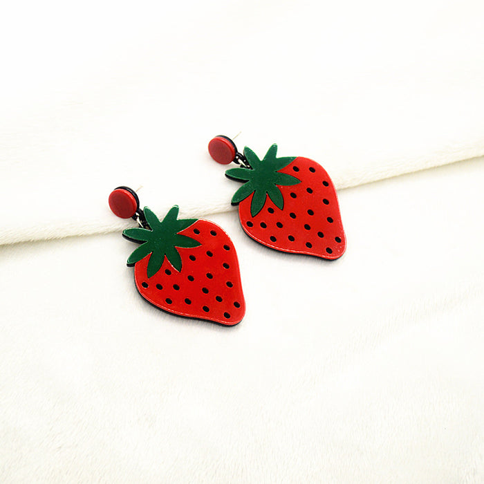 Jewelry WholesaleWholesale Acrylic Fruits Watermelon Cherry Earrings JDC-ES-XNuo001 Earrings 协诺 %variant_option1% %variant_option2% %variant_option3%  Factory Price JoyasDeChina Joyas De China