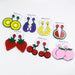 Jewelry WholesaleWholesale Acrylic Fruits Watermelon Cherry Earrings JDC-ES-XNuo001 Earrings 协诺 %variant_option1% %variant_option2% %variant_option3%  Factory Price JoyasDeChina Joyas De China