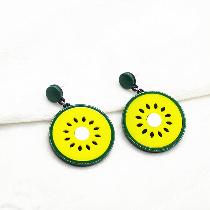 Jewelry WholesaleWholesale Acrylic Fruits Watermelon Cherry Earrings JDC-ES-XNuo001 Earrings 协诺 %variant_option1% %variant_option2% %variant_option3%  Factory Price JoyasDeChina Joyas De China