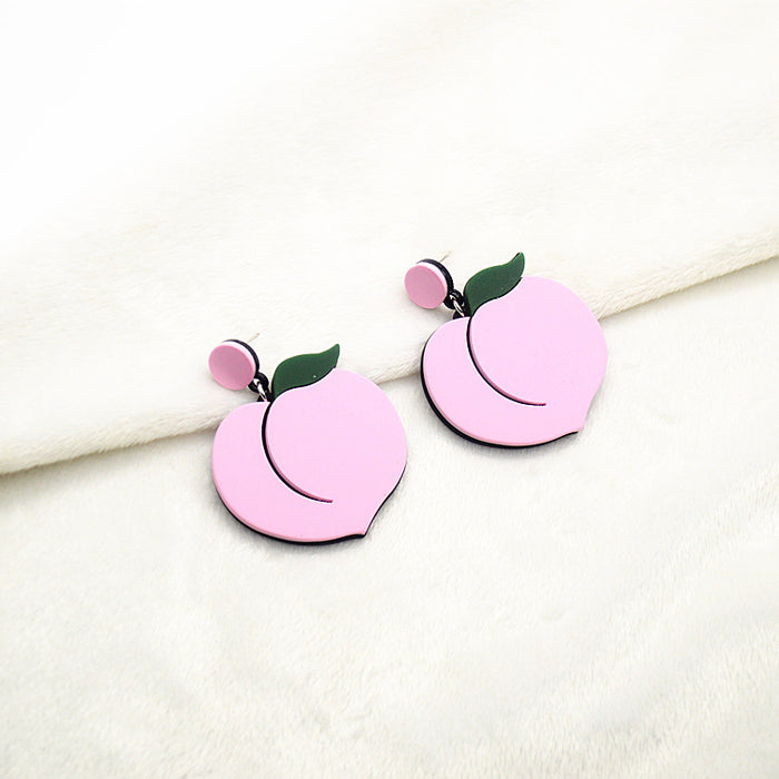 Jewelry WholesaleWholesale Acrylic Fruits Watermelon Cherry Earrings JDC-ES-XNuo001 Earrings 协诺 %variant_option1% %variant_option2% %variant_option3%  Factory Price JoyasDeChina Joyas De China