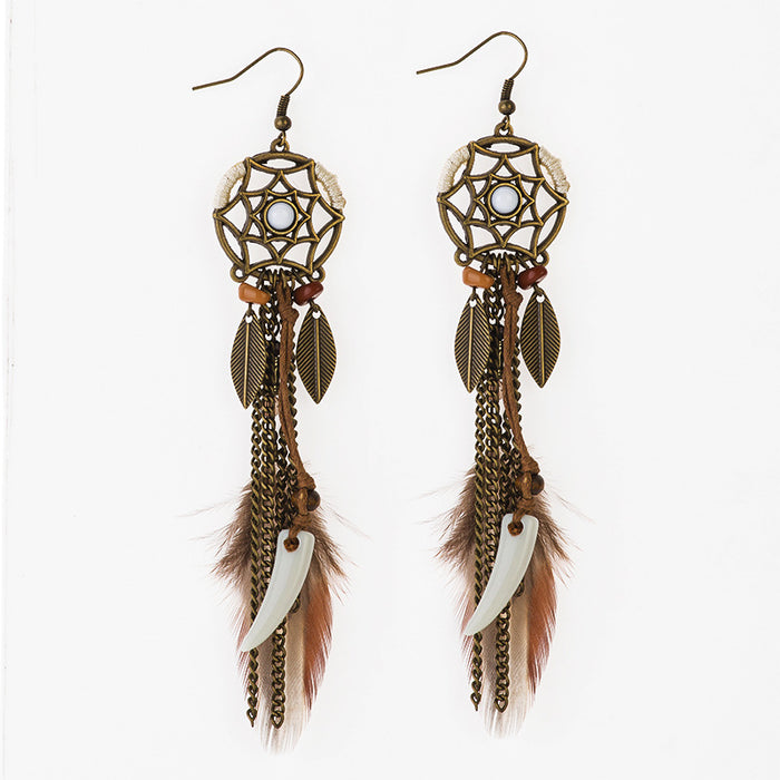 Wholesale Boho Fashion Dream Catcher Earrings JDC-ES-HH017