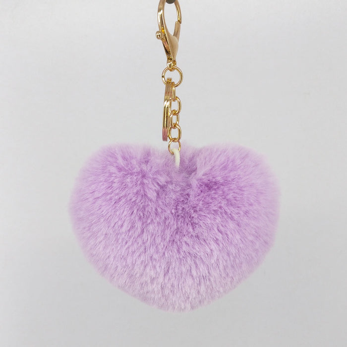 Jewelry WholesaleWholesale imitation rabbit hair love key chain MOQ ≥ 10 JDC-KC-YZ009 Keychains 永泽 %variant_option1% %variant_option2% %variant_option3%  Factory Price JoyasDeChina Joyas De China