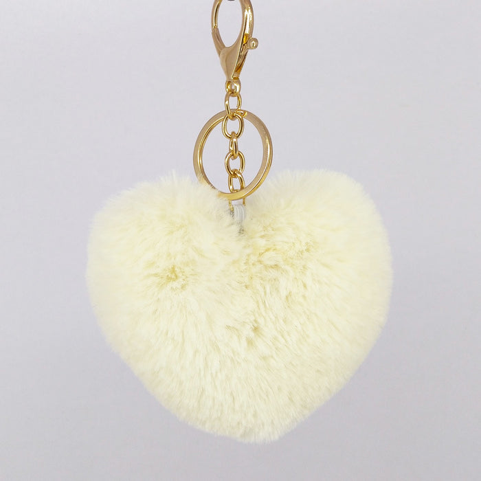 Jewelry WholesaleWholesale imitation rabbit hair love key chain MOQ ≥ 10 JDC-KC-YZ009 Keychains 永泽 %variant_option1% %variant_option2% %variant_option3%  Factory Price JoyasDeChina Joyas De China