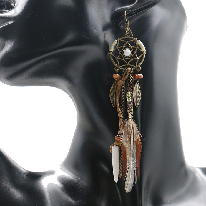 Wholesale Boho Fashion Dream Catcher Earrings JDC-ES-HH017