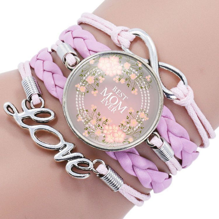 Jewelry WholesaleWholesale letter time gem multi-layer woven leather bracelet JDC-BT-NingX002 Bracelets 柠祥 %variant_option1% %variant_option2% %variant_option3%  Factory Price JoyasDeChina Joyas De China